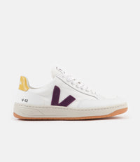 Veja Womens V-12 B-Mesh Shoes - White / Berry / Gold / Yellow thumbnail