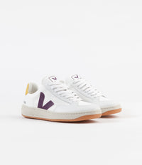 Veja Womens V-12 B-Mesh Shoes - White / Berry / Gold / Yellow thumbnail