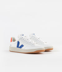 Veja Womens V-12 B-Mesh Shoes - White / Indigo / Orange Fluoro thumbnail
