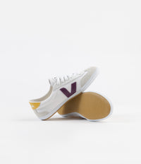 Veja Womens Volley Canvas Shoes - White / Berry / Gold / Yellow thumbnail