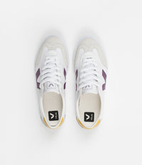 Veja Womens Volley Canvas Shoes - White / Berry / Gold / Yellow thumbnail
