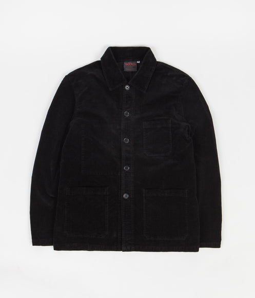 Vetra No.5 Corduroy Workwear Jacket - Overdyed Black