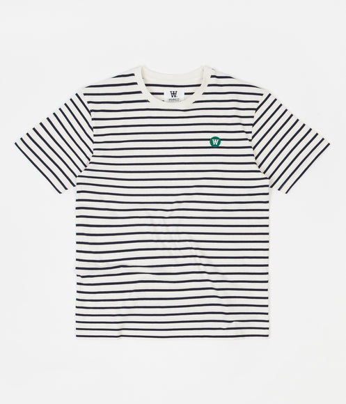 Wood Wood Ace T-Shirt - Off White / Navy