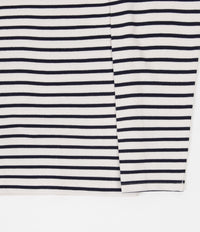 Wood Wood Mel Stripe Long Sleeve T-Shirt - Off White / Navy thumbnail