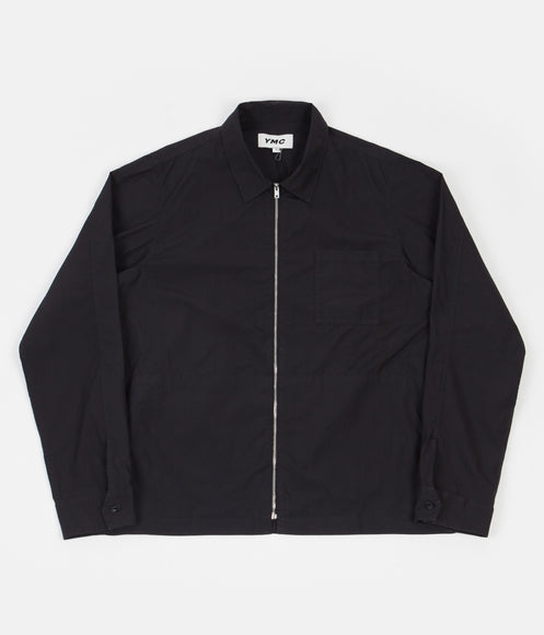 YMC Bowie Zip Shirt - Black