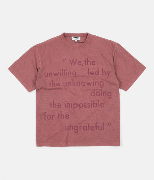 YMC Unwilling Triple T-Shirt - Pink